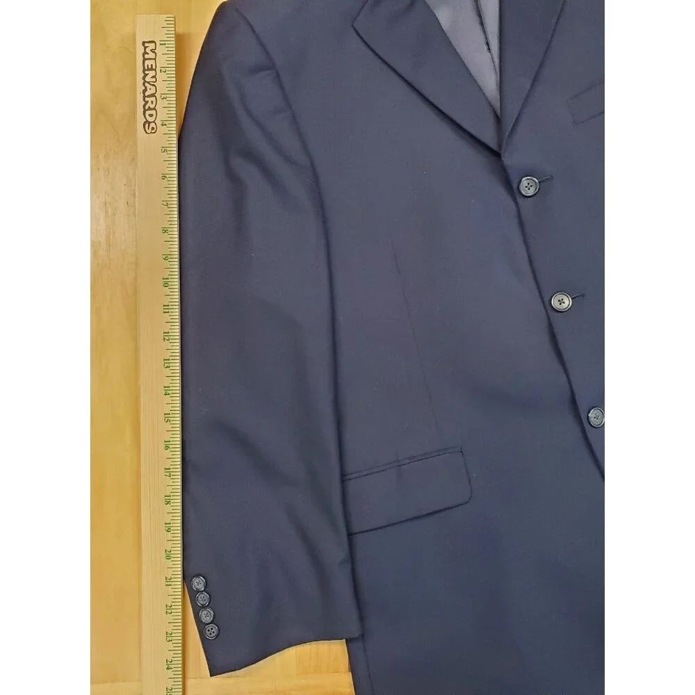 Burberry London Bond Street Navy Blazer 42 R 100% Wool Suit Jacket Sport Coat